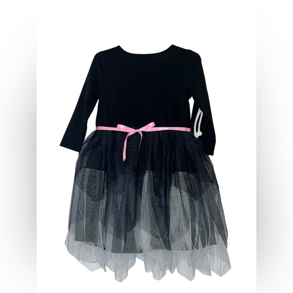 Zunie Black and Pink Skeleton Tulle Dress Halloween Sz 4 NWT - Picture 2 of 3